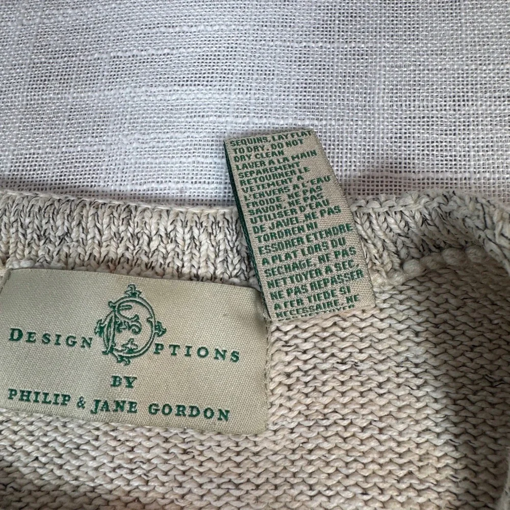 VTG Philip Jane Gordon Women M Cardigan Design Option Fall Apple Orchard Pumpkin